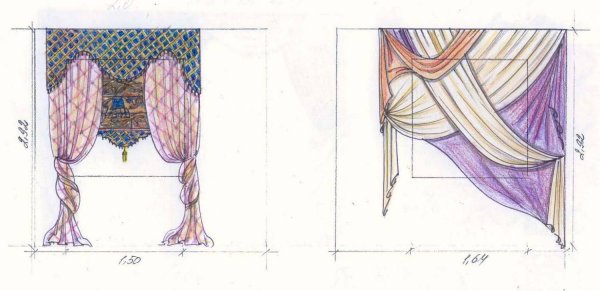 Технический эскиз штор