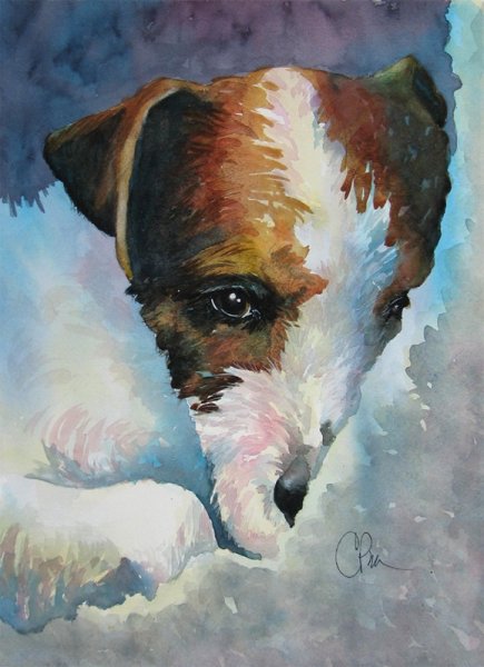 Джек Рассел живопись