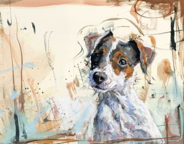 Джек-Рассел-терьер akvarel