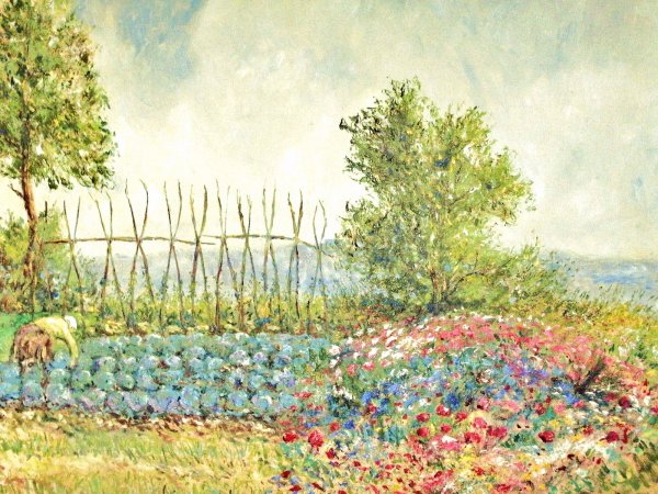 Огород акварель