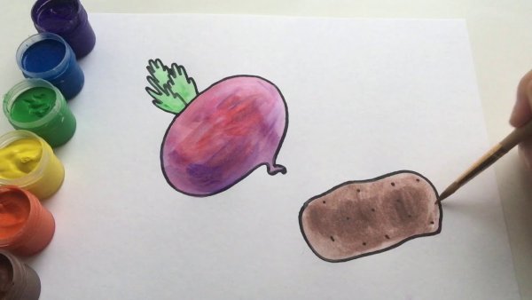 Рисование картошка и свекла