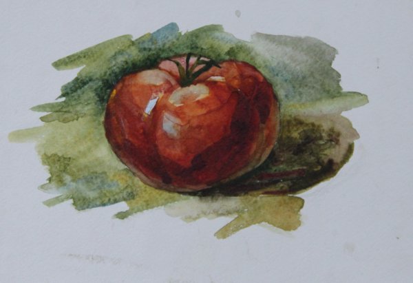 Этюды фруктов и овощей акварелью