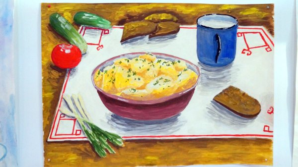 Рисунок про картошку для конкурса