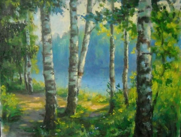 Мошков Николай пейзаж берёзы