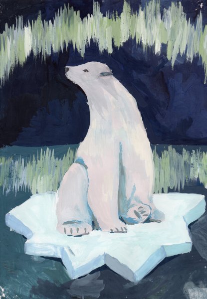 Рисование белого медведя