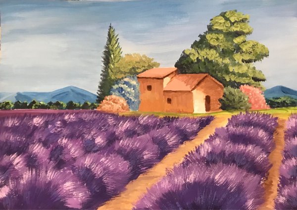 Поль Синьяк Лавандовое поле