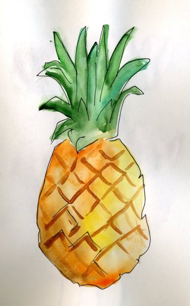 Ананас рисунок