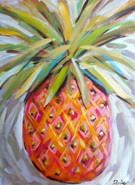Ананас гуашью