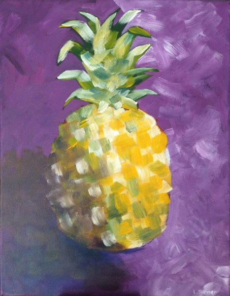 Ананас картина акрилом