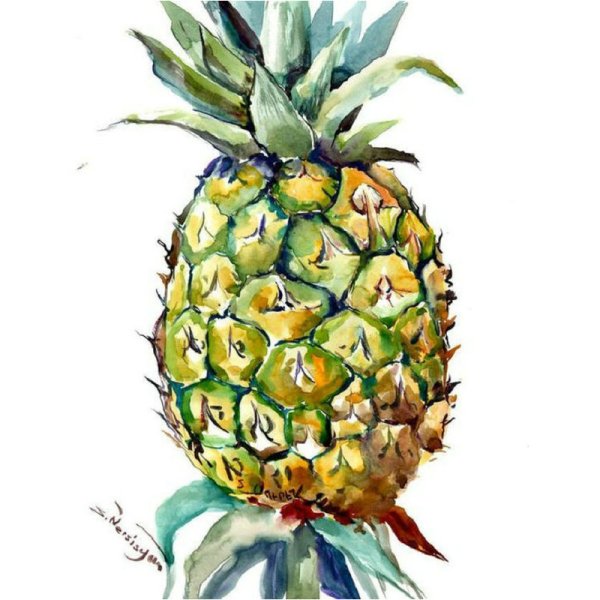 Занятия по рисованию ананас