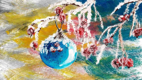 Нетрадиционное рисование новогодние шары