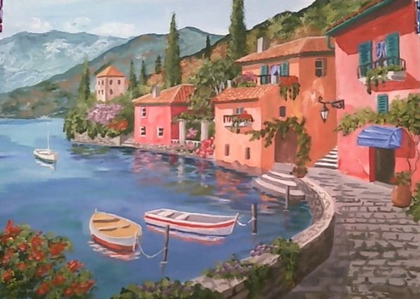 Рисуем город гуашью