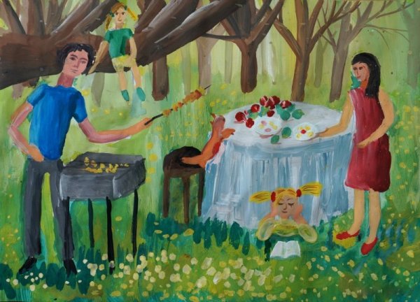 Городской пейзаж станковая композиция