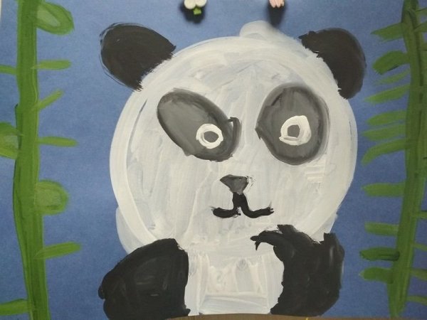 Панда гуашью