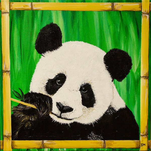 Панда красками