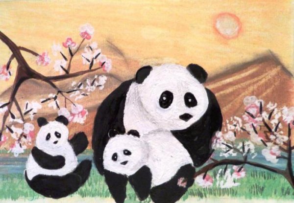 Панда для рисования для детей