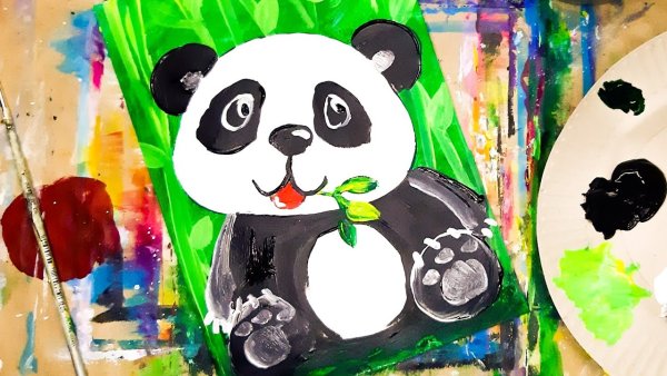 Пандочка акварель