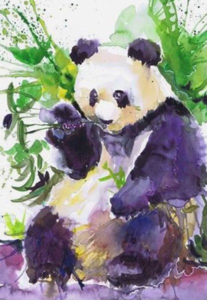 Декоративный рисунок панды