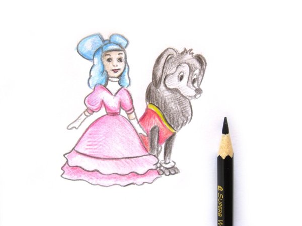 Мальвина детский рисунок