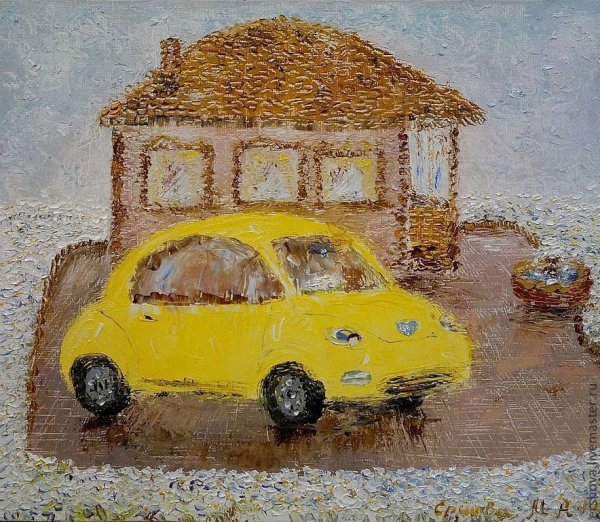 Картины гуашью автомобиль