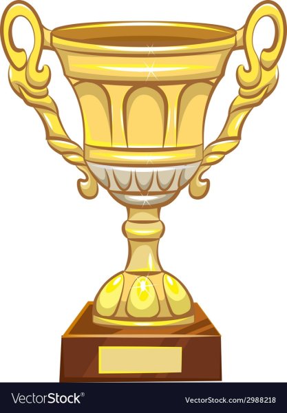 Кубок в цвете раскрашенный