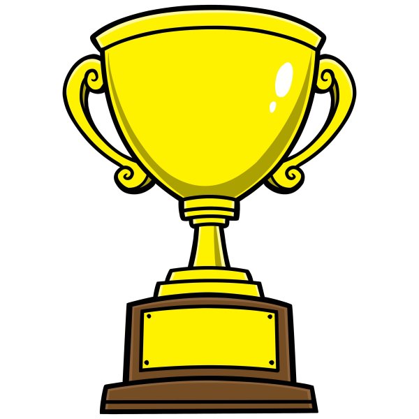 Кубок нарисованный на белом фоне