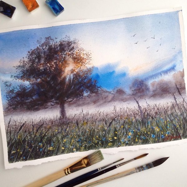 Идеи для рисования акварелью