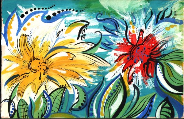 Орнамент гуашью