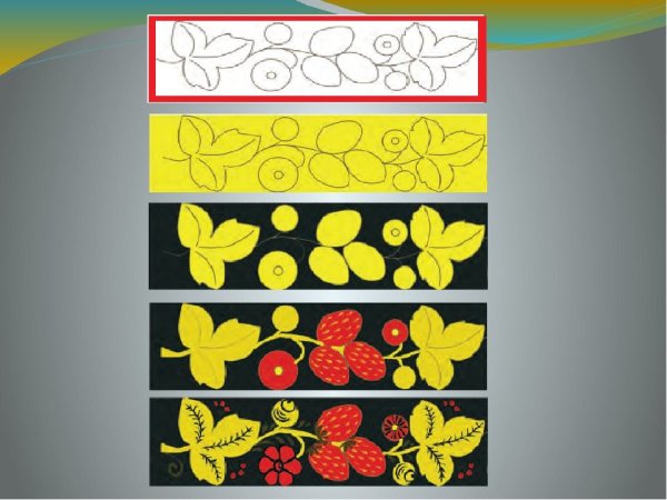 Техника рисования хохломской росписи