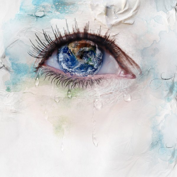 Слезы акварель