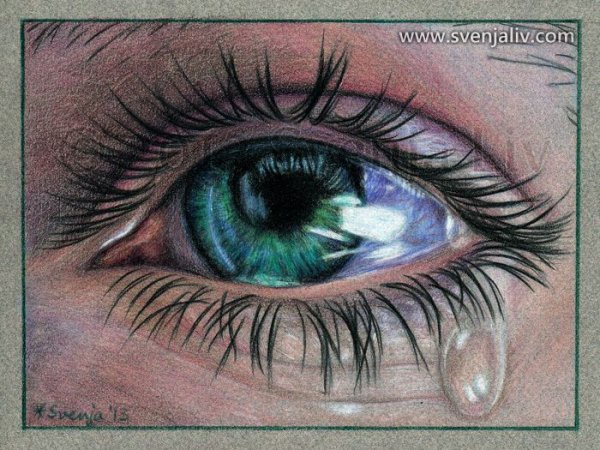 Цветные плачущие глаза