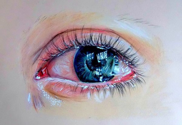 Слезы акварель