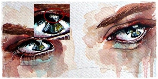 Глаз акрилом