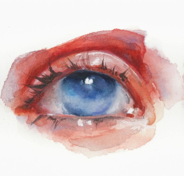 Глаз акварелью