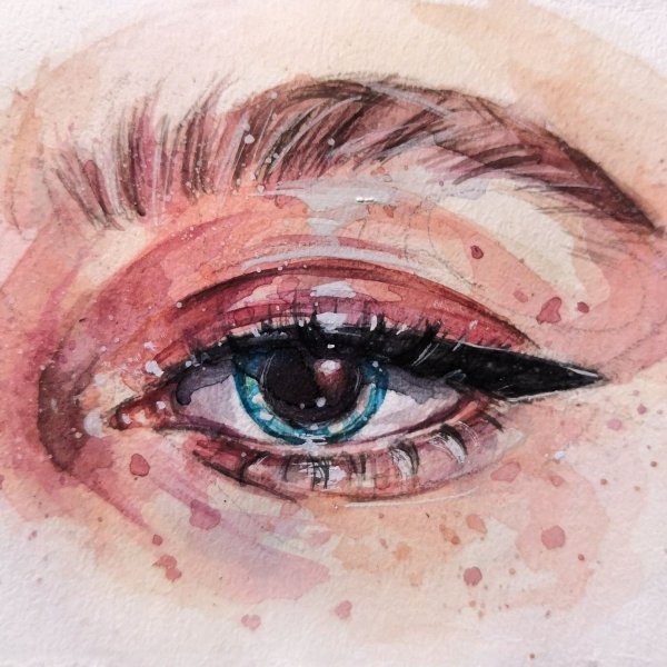 Эстетичные глаза акварелью
