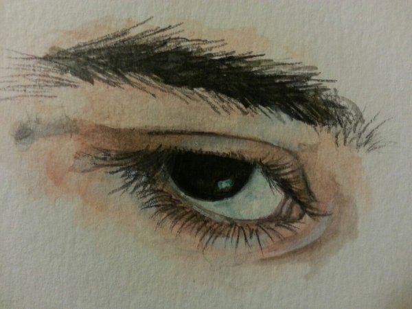 Рисование глаз акварелью