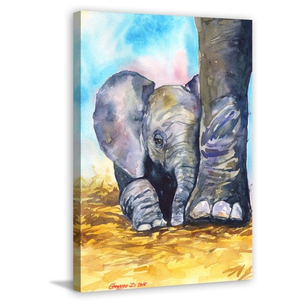 Слон гуашью