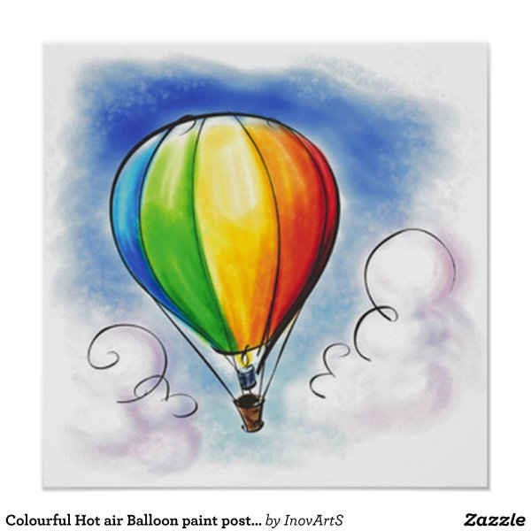 Воздушные шары цветными карандашами