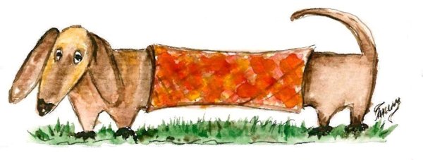 Такса Васик алмазная мозаика