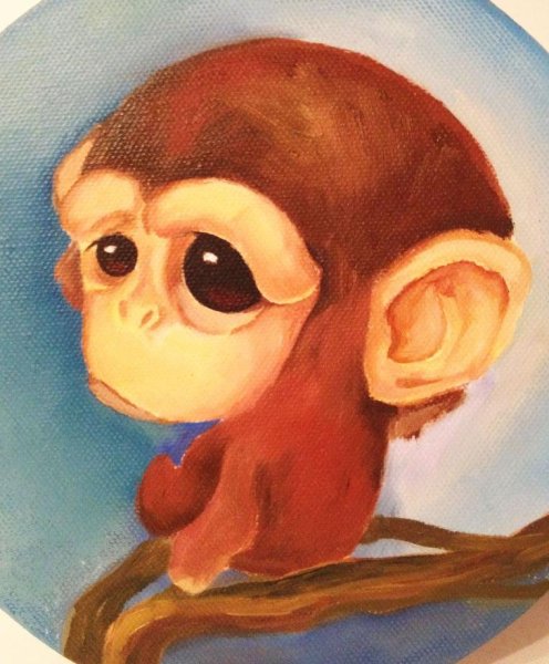 Обезьянки в живописи