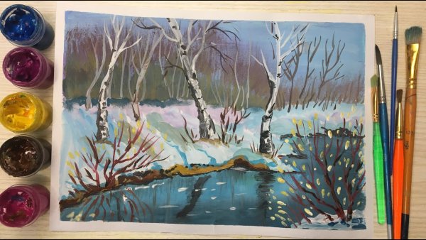 Ива рисунок карандашом для детей