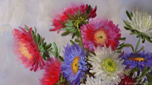 Гуашь хризантемы мастер класс