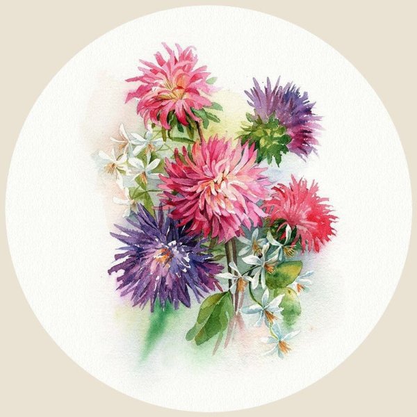 Рисование восковыми мелками и акварелью