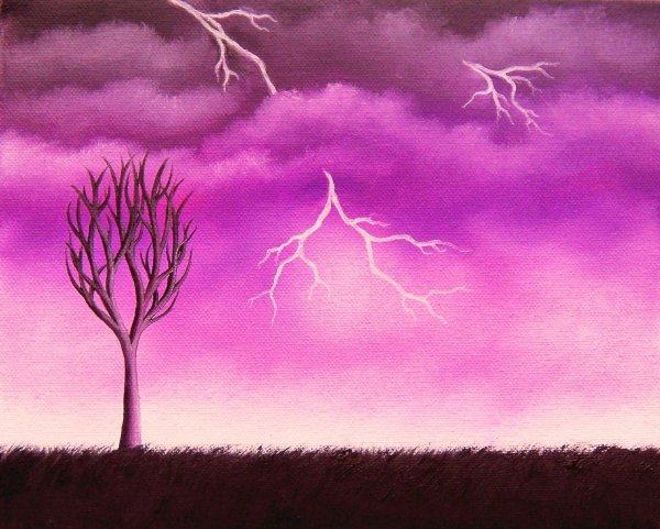 Гроза гуашью