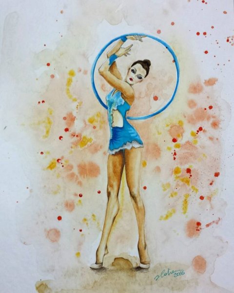 Гимнастка рисунок