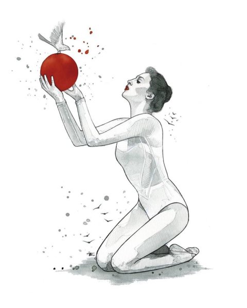 Рисовать гимнастку