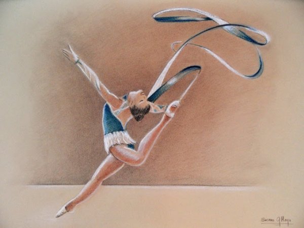 Гимнастка рисунок