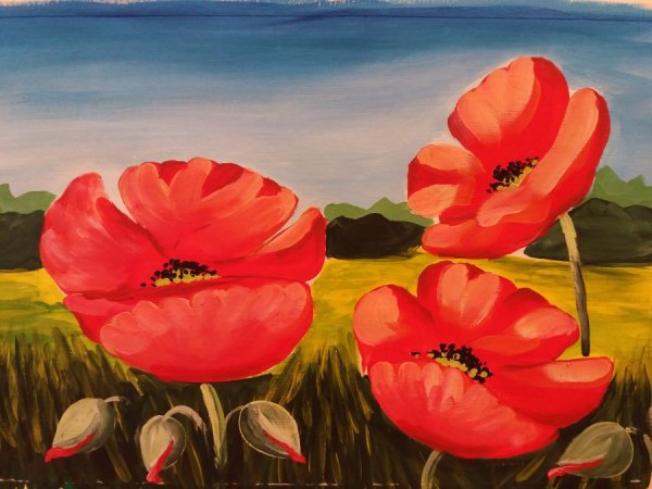 Рисование маков