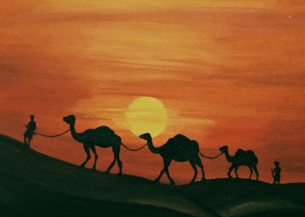 Пейзаж с верблюдом