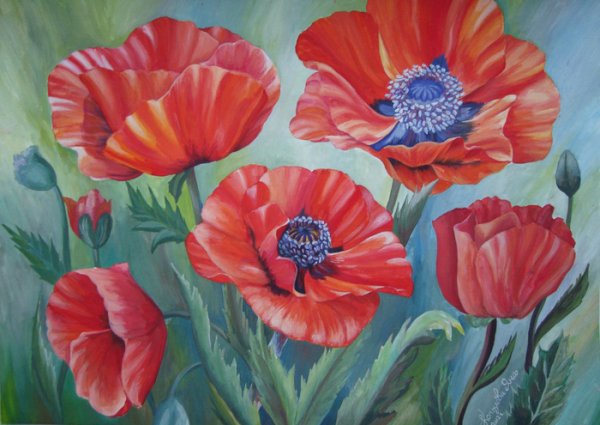 Маки гуашью